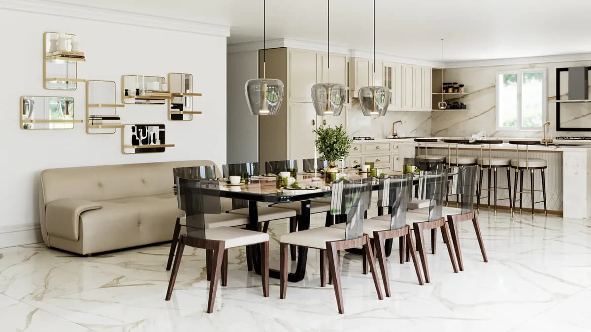 Bridgehampton — kitchen & dining interior